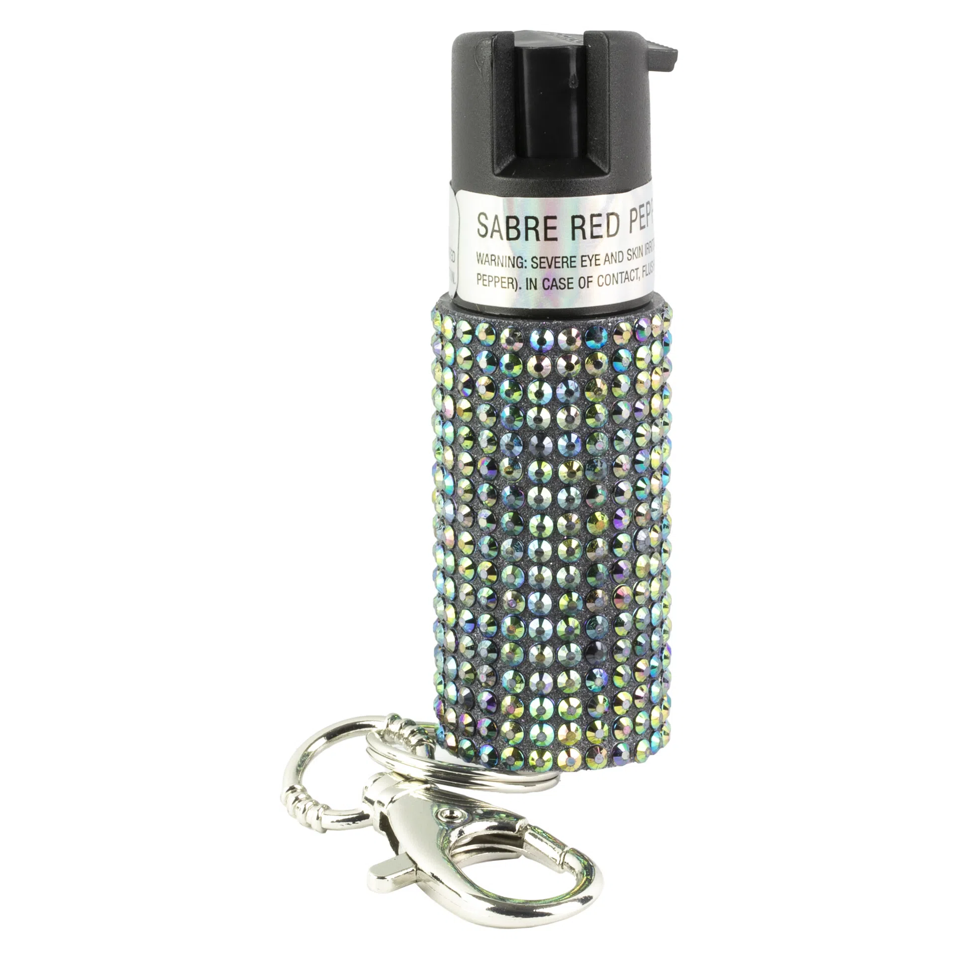Sabre Jeweled Pepper Spray Keychain for Personal Defense – 0.54 oz, Black (KR-J-BK-02)