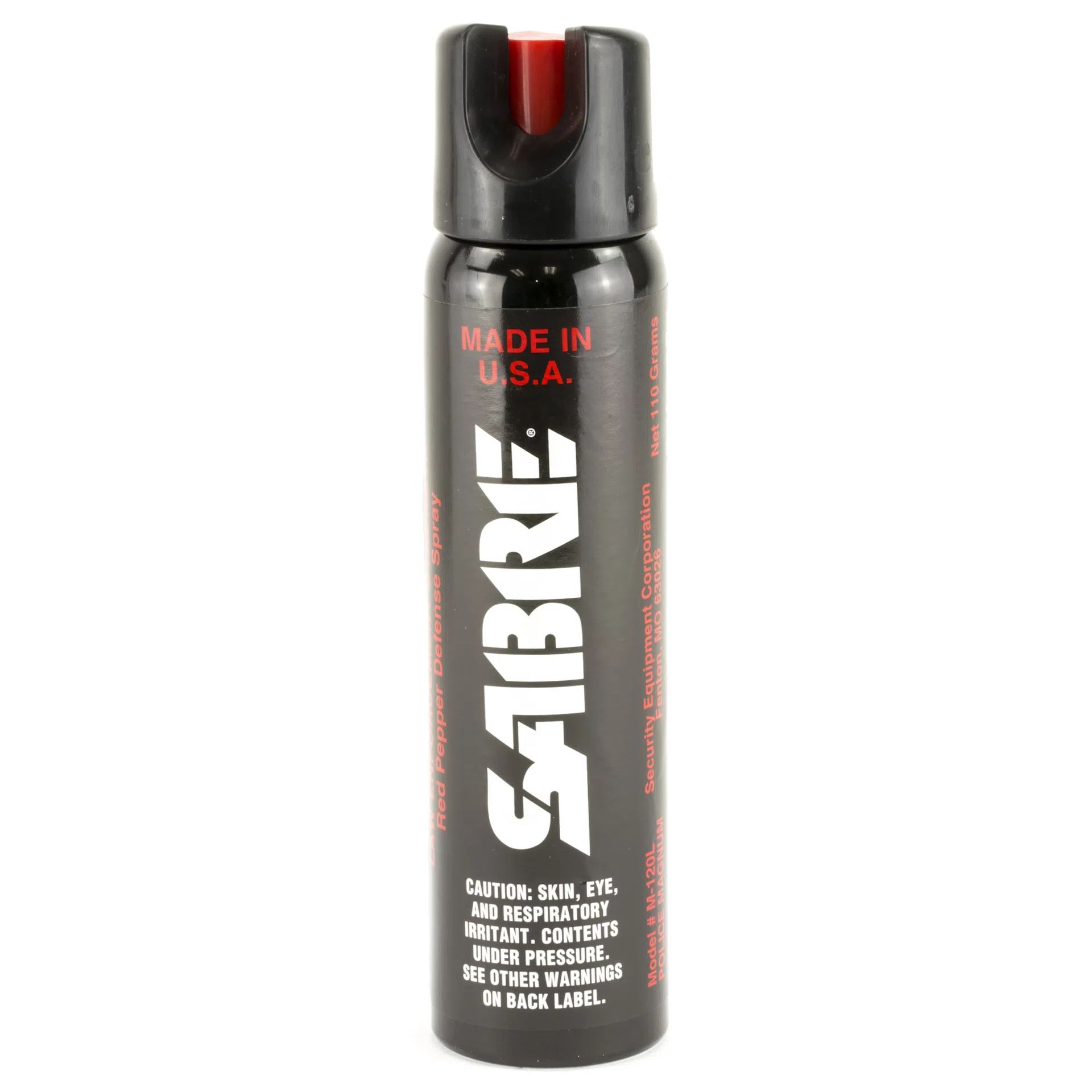 Sabre Pepper Spray Lock Top for Personal Defense – 4.3 oz, CS Tear Gas UV Dye (M-120L)