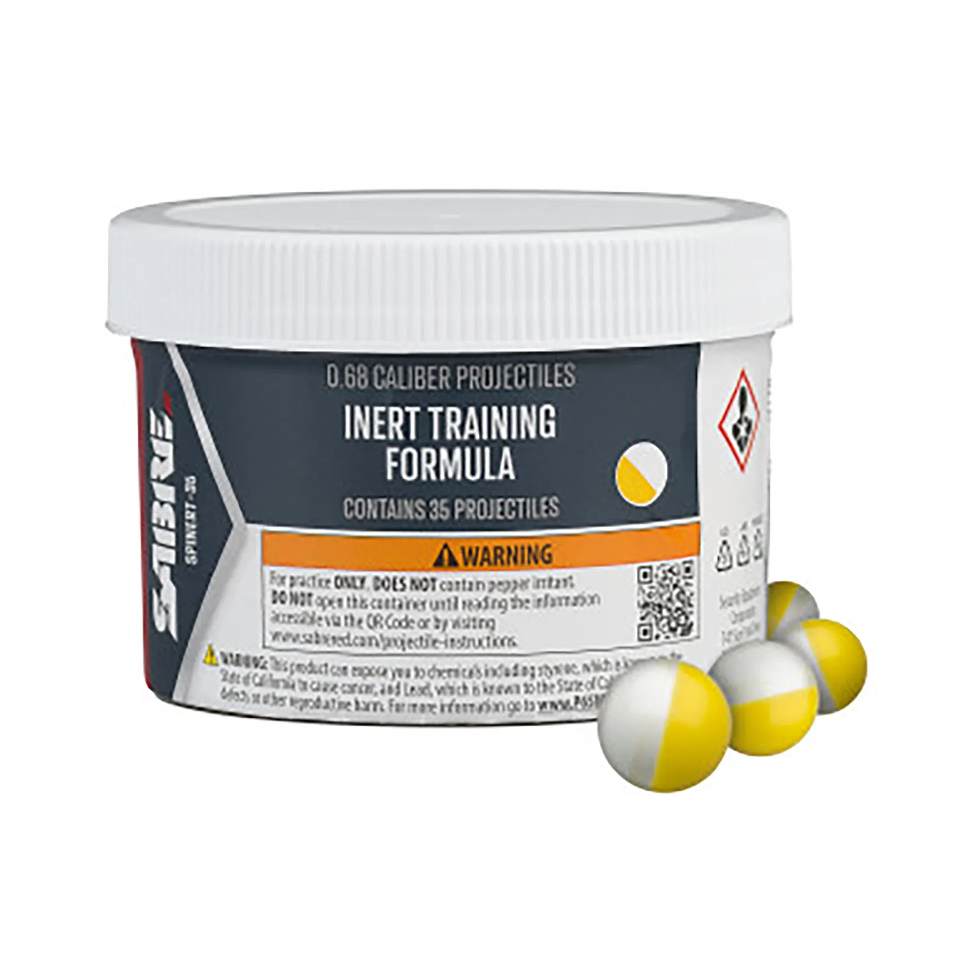 Sabre SL7 Inert Practice Projectiles – .68 Caliber, 35 Count Jar (SPINERT-35)