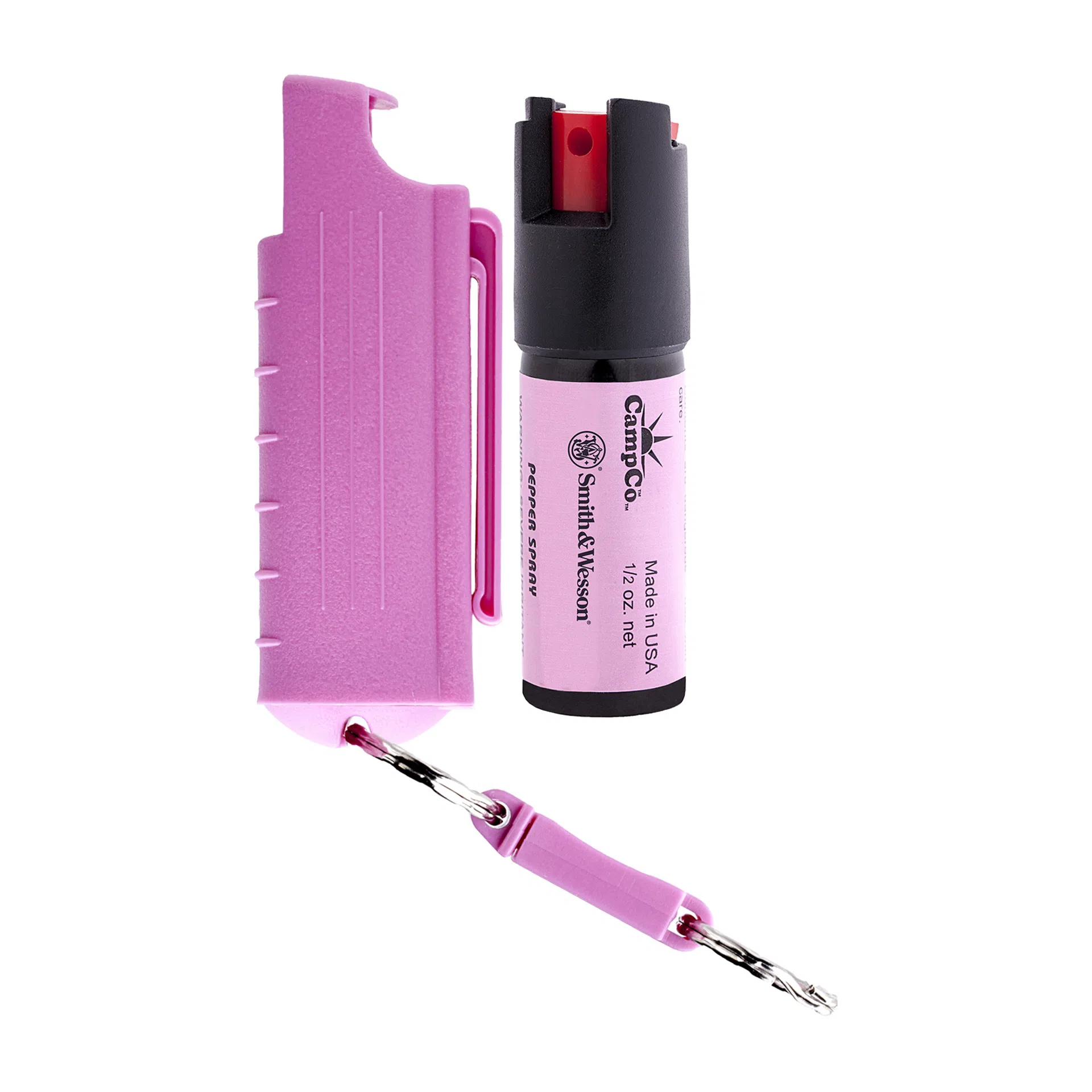 Caliber Gourmet Smith And Wesson Pepper Spray Keychain – 0.5 Oz With Plastic Case, Pink (SWP-1403P)