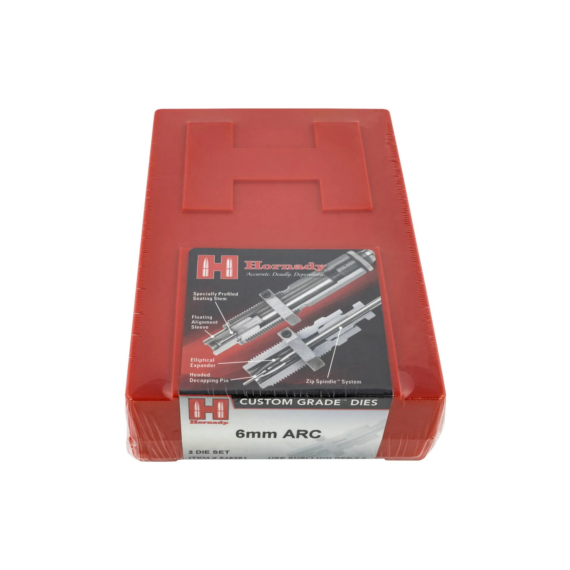 Hornady Series III 2-Die Reloading Die Set For 6MM ARC – Titanium .243 Diameter (546251)
