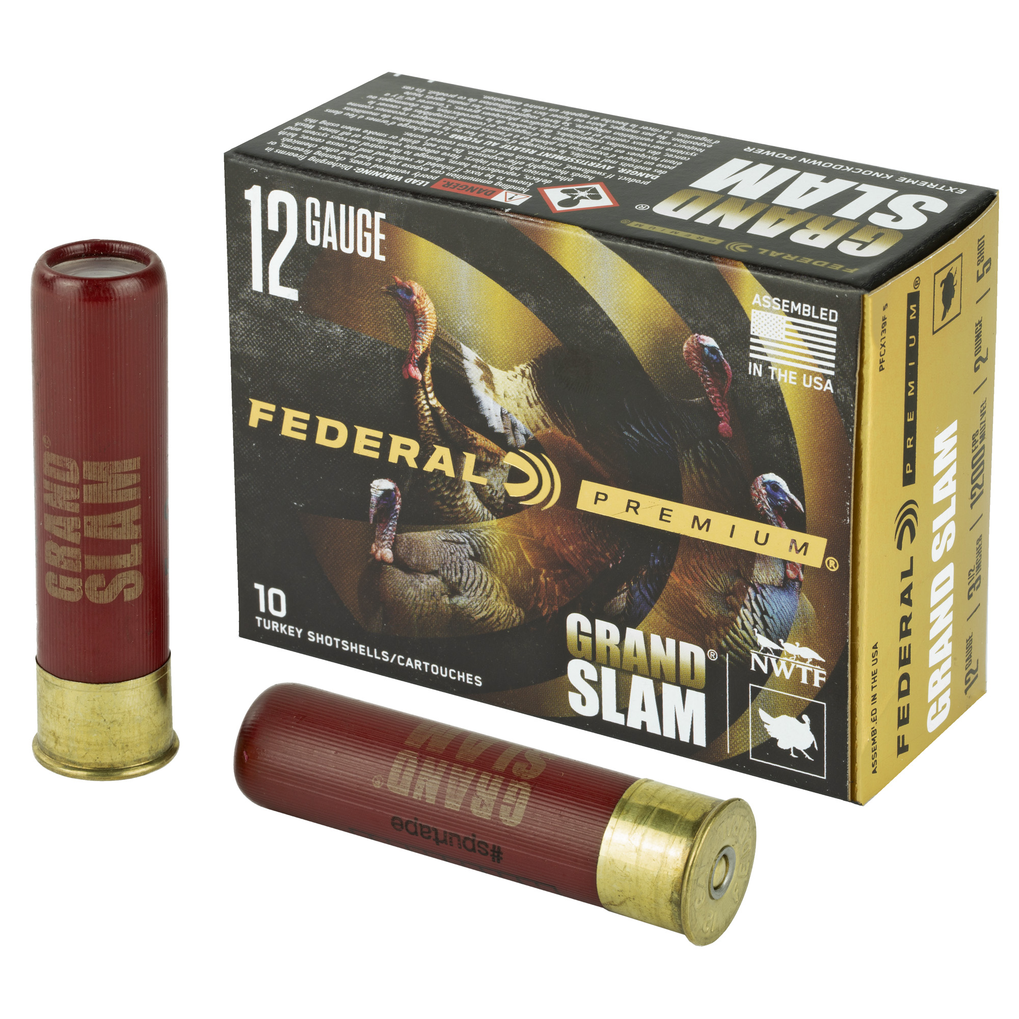 Federal Grand Slam Shotshell 12 Gauge 3.5" – #5 Shot, 2 oz, 10 Rounds (PFCX139F5)