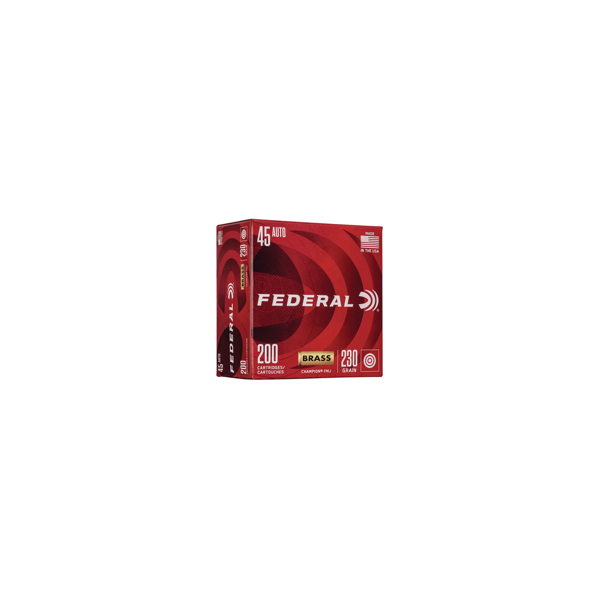 Federal Champion Handgun Ammunition 45 ACP 230Gr Full Metal Jacket - 200 Rounds (WM52332)