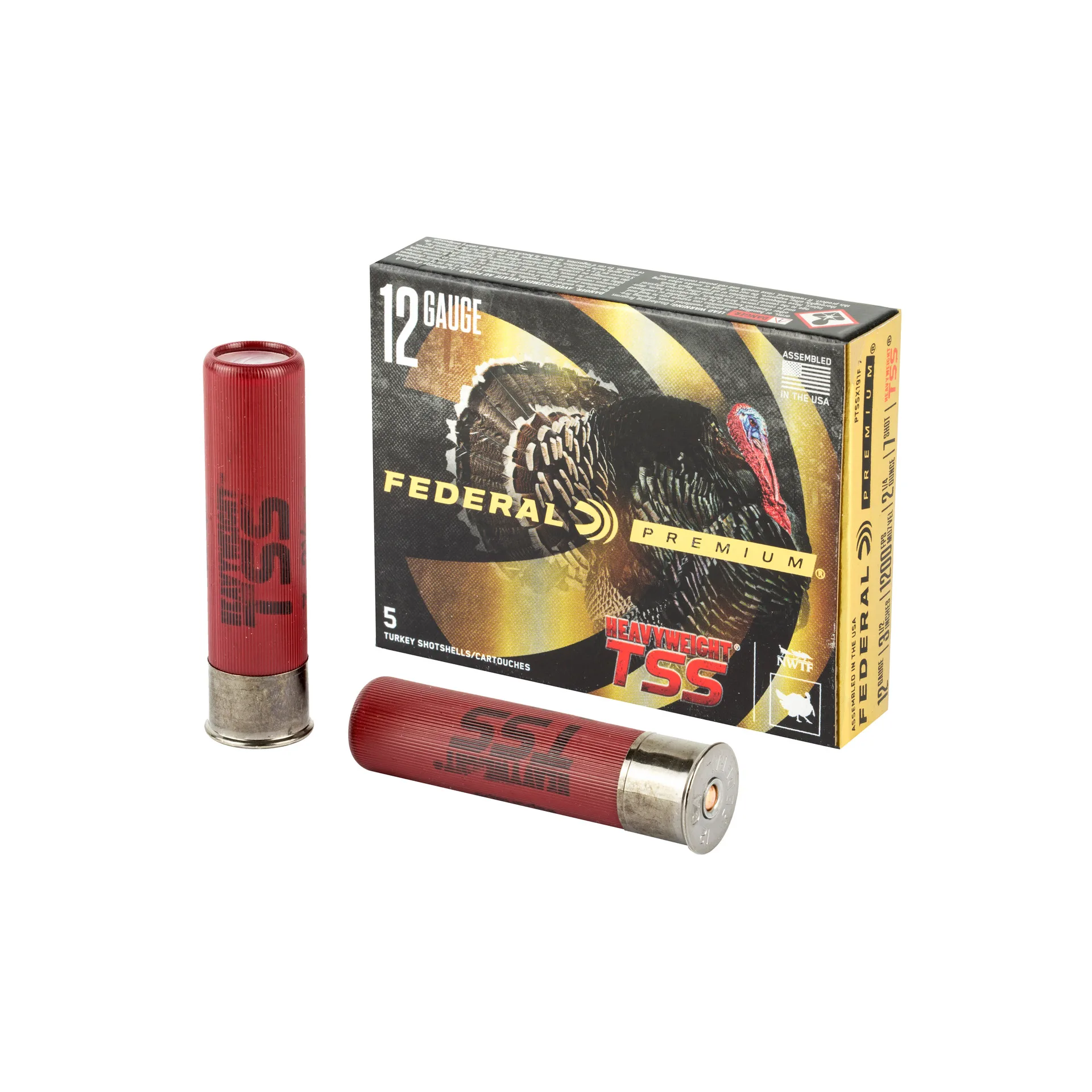 Federal Heavyweight TSS Shotshell 12 Gauge 3.5" – #7 Shot, 2 1/4 oz, 5 Rounds (PTSSX191F7)
