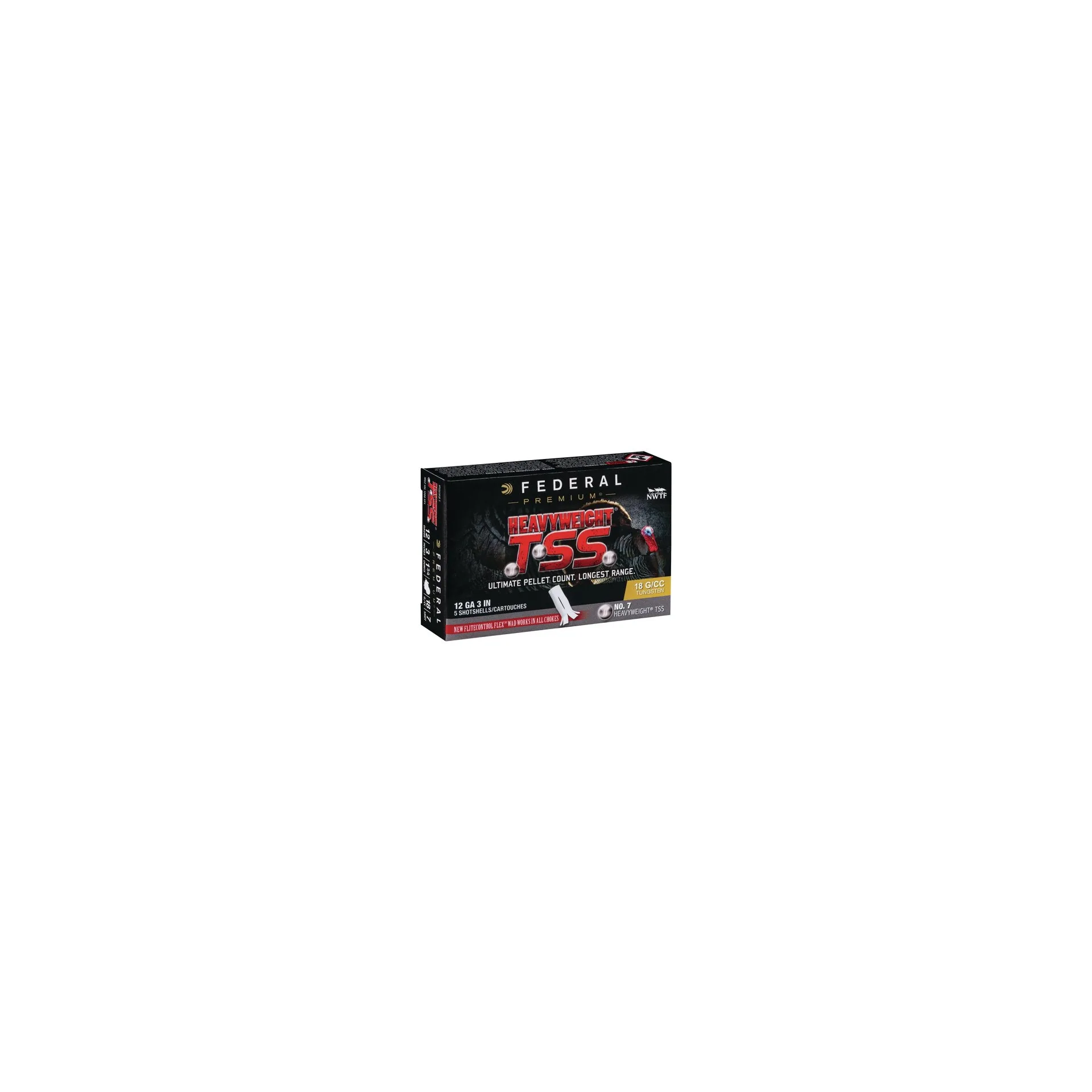 Federal Heavyweight TSS Shotshell 12 Gauge 3" – #7 Shot, 1 3/4 oz, 5 Rounds (PTSSX193F7)