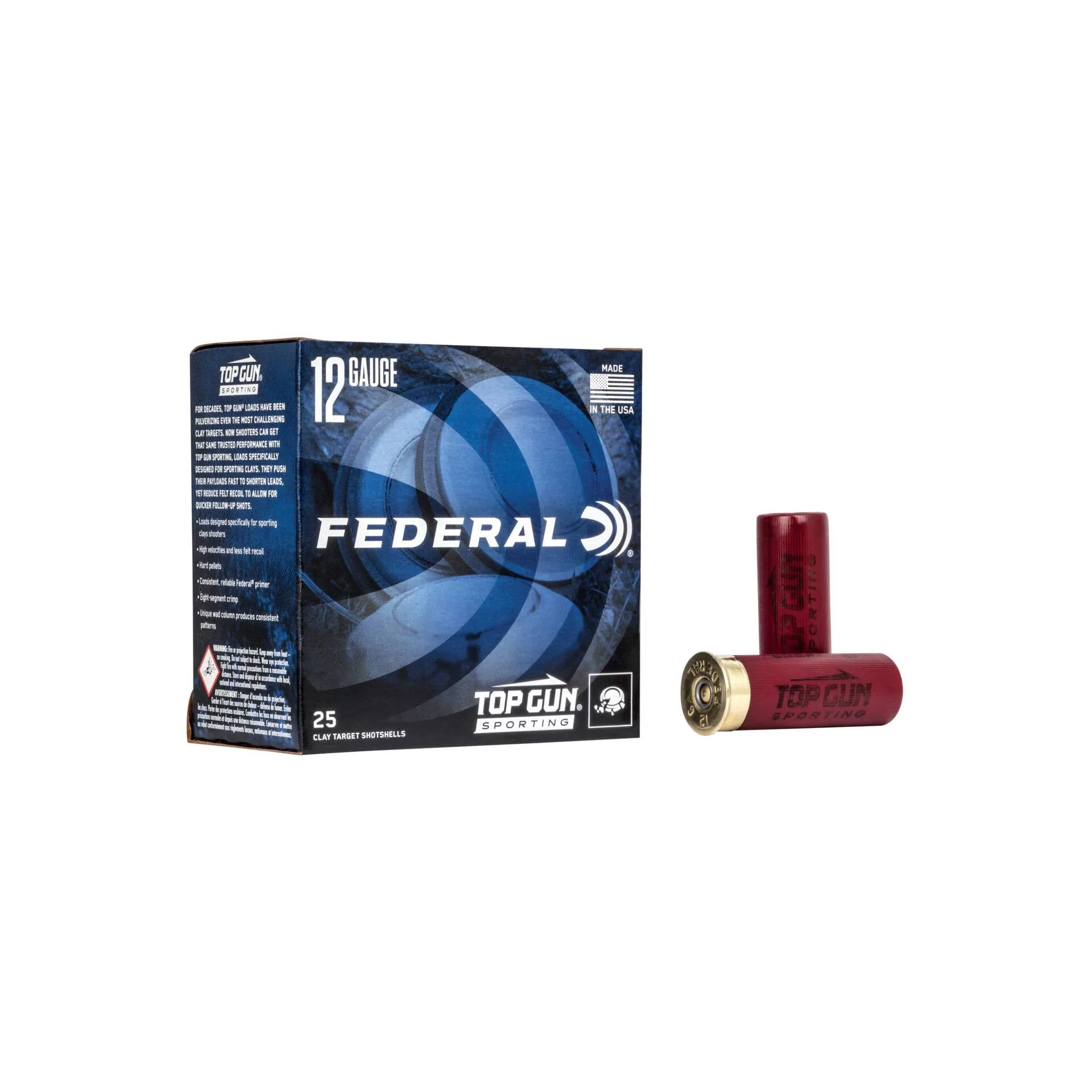 Federal Top Gun Sporting Shotgun Ammunition 12 Gauge 2.75" #7.5 1 oz - 25 Rounds (TGS12875)