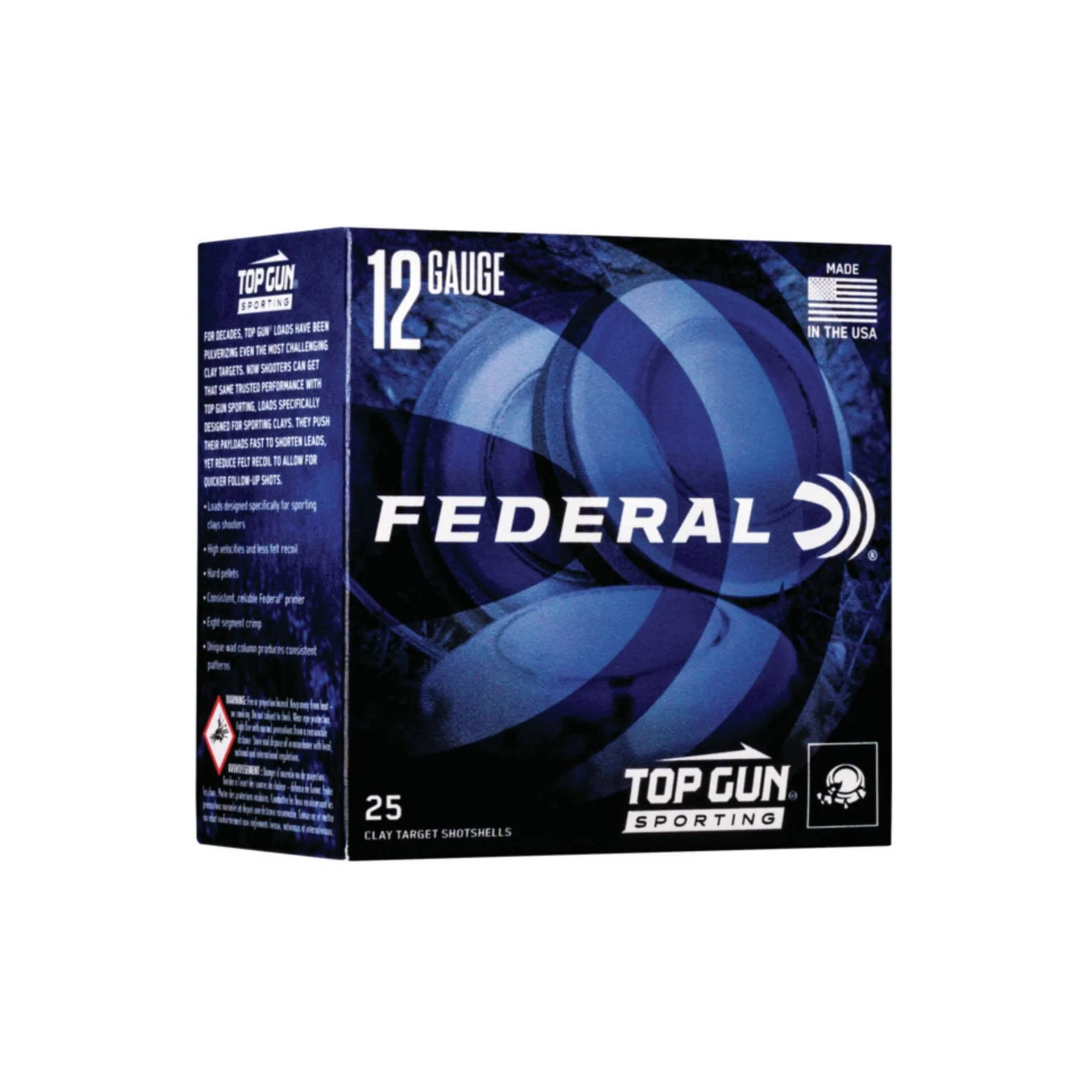 Federal Top Gun Sporting Shotgun Ammunition 12 Gauge 2.75" #8 1 oz - 25 Rounds (TGS1288)