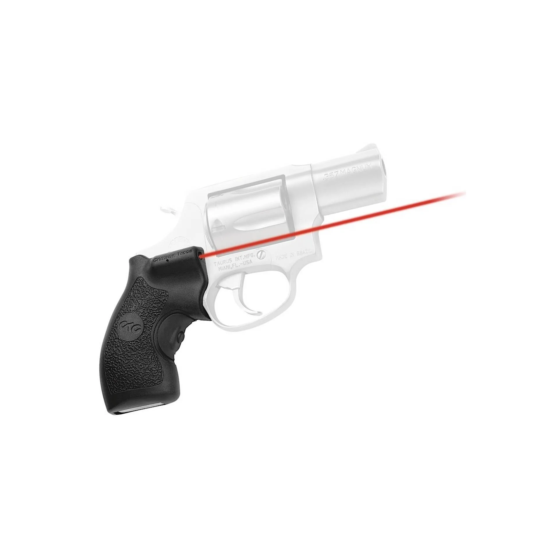 Crimson Trace LaserGrip Laser Sight for Taurus Small Frame Revolvers – Red, Black (01-1980-1)