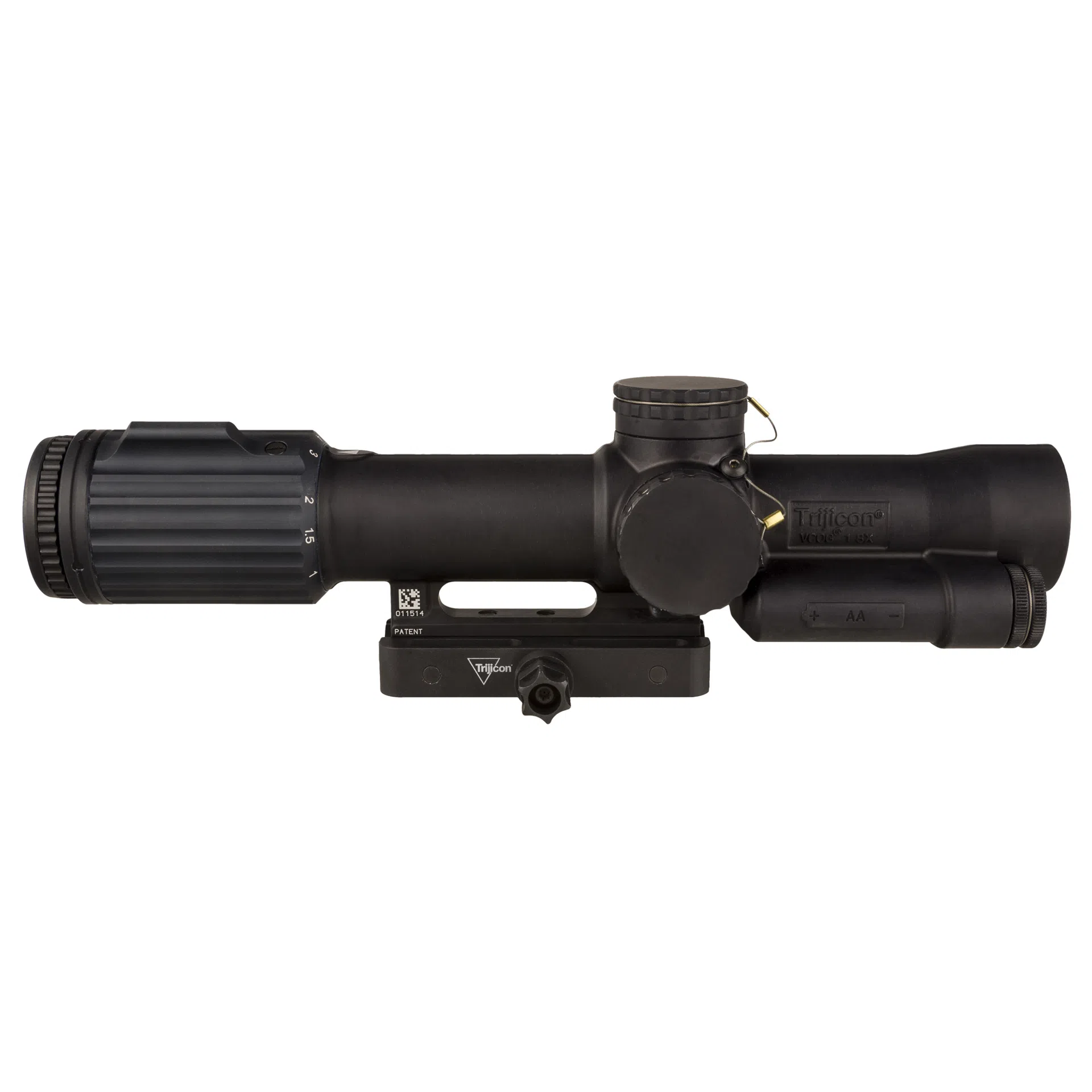 Trijicon VCOG 1-8x28 Rifle Scope – First Focal Plane, Illuminated Red MRAD Crosshair Dot, Q-LOC Mount, Black (VC18-C-2400014)