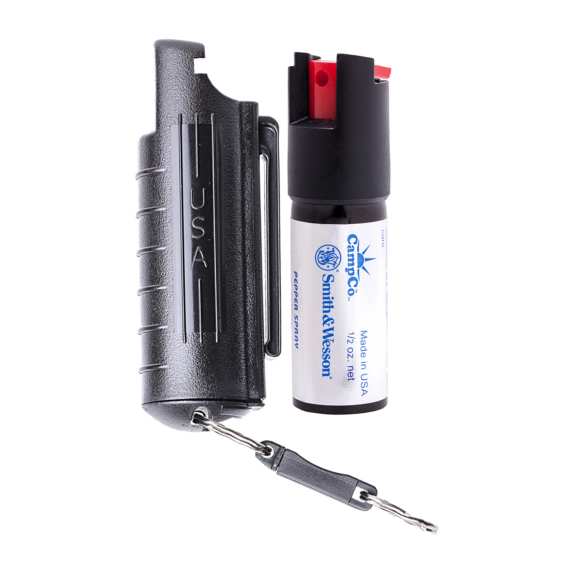 Caliber Gourmet Smith And Wesson Pepper Spray Keychain – 0.5 Oz With Plastic Case, Black (SWP-1403)