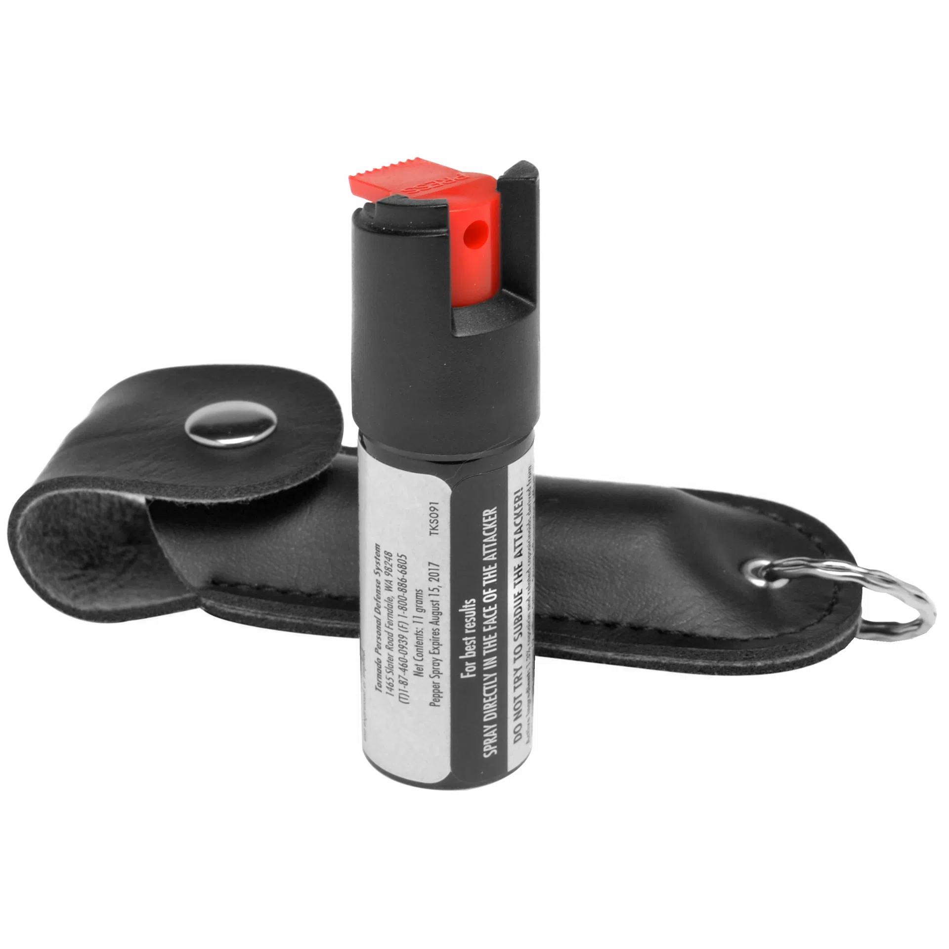 Tornado Pepper Spray Key Chain Personal Defense Aerosol – 11g, Black (RKS091)