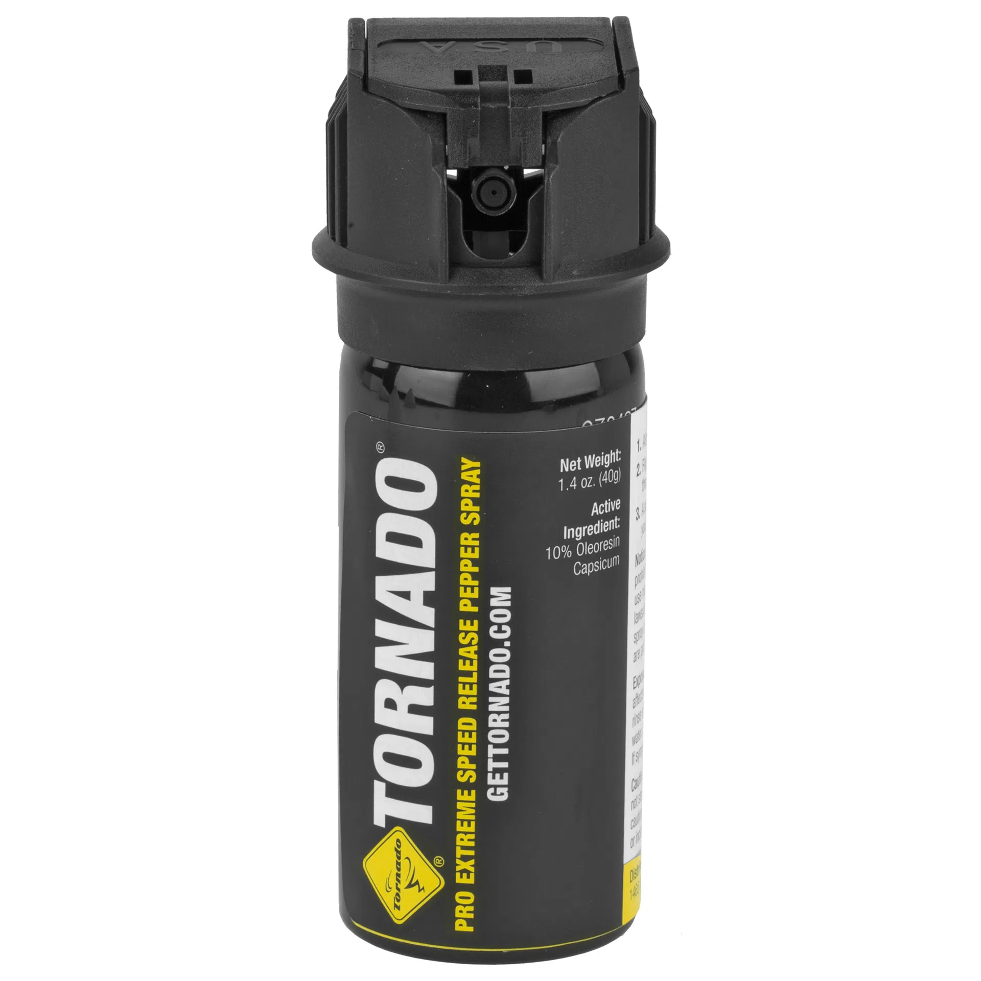 Tornado Pepper Spray Pro Extreme Personal Defense Aerosol – 40g, Black (RX0094)